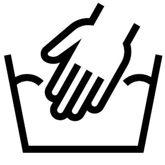 Skal håndvaskes Vaskesymbol for: "Skal håndvaskes"